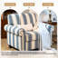 Upholstered Cotton Blend and Herringbone Armchair-1763927364