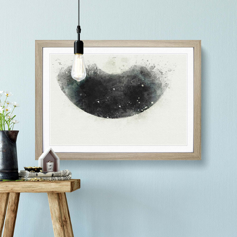 A Vinyl Record in Abstract - Framed Print, 27cm H x 36cm W x 2cm D, Oak Framed