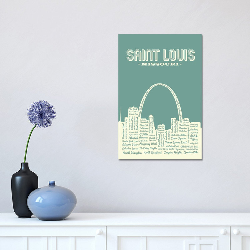 St. Louis Arch Skyline by Benton Park Prints - Wrapped Canvas Print
