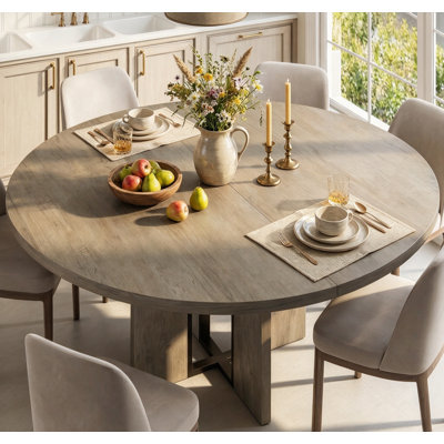 47"-63" Extendable Round Dining Table