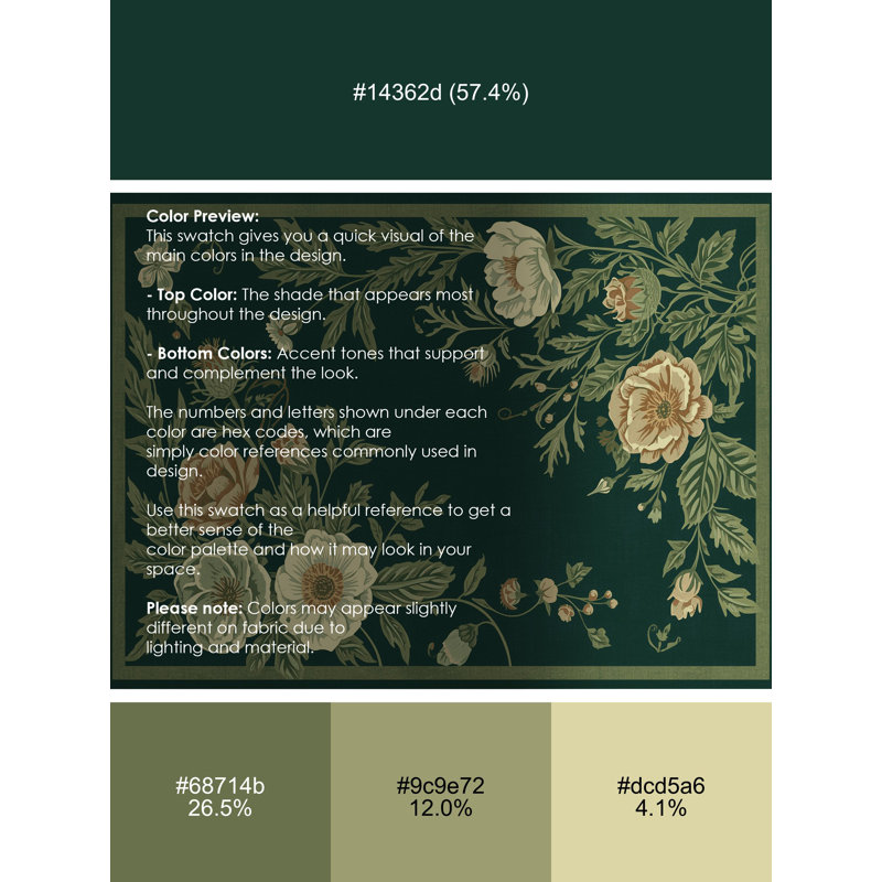 Tapis floral doux et moelleux Eiler, 4x6