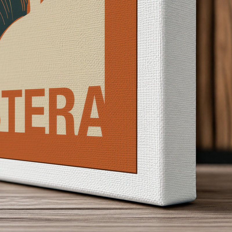 Monstera Leaf Study Botanical - Wrapped Canvas, White Border, 30x20 - 76.2 x 50.8 cm