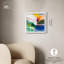 «Rainbow Melt I Shadowbox Print», art mural moderne par Art Remedy, cadre blanc, 17 x 17-1804212373-1804212371