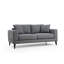Élégant canapé 2 places, gris foncé | Cadre durable en bois de hêtre et en carton, 71,0 po x 35,4 po x 33,5 po | Tissu doux en 100% polyester, mousse 28%, rembourrage halogène à ressort | Conception scandinave moderne et industrielle, facile à nettoyer