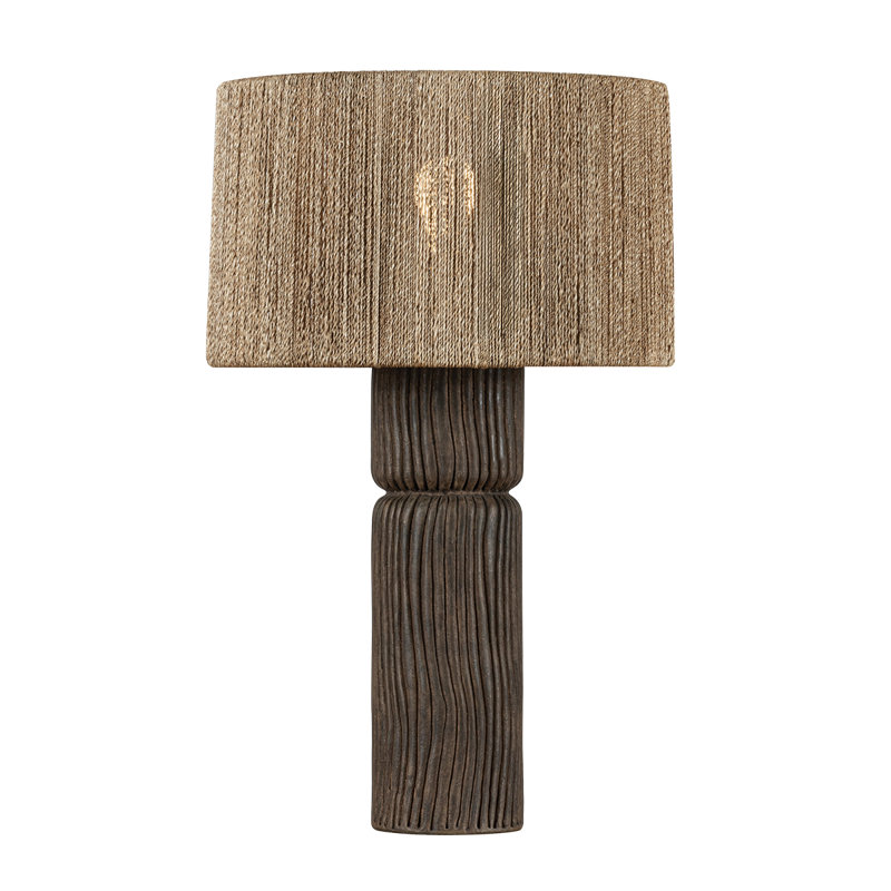 Folk 27.25" 1-Light Hand-Woven Abaca Table Lamp by Lauren Liess for Troy Lighting