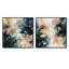 Abstractions en fleurs roses et beiges - ensemble de 2 collages carrés floraux abstraits-1067094751-1067094750