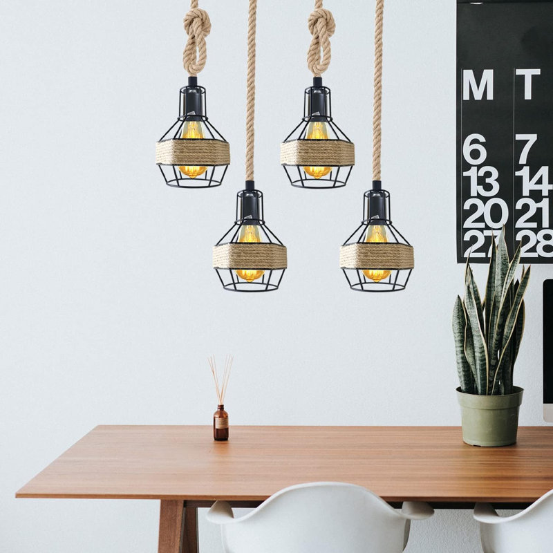 4 - Light Black Kitchen Island Pendant