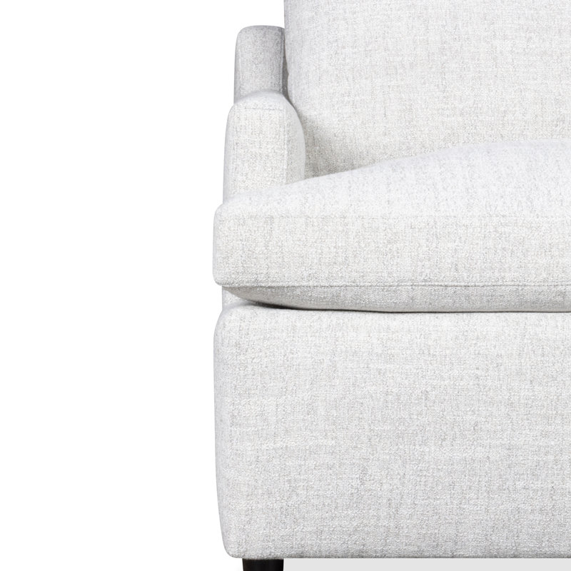 Causeuse rembourrée Essex, Chenille texturée Monique Oyster