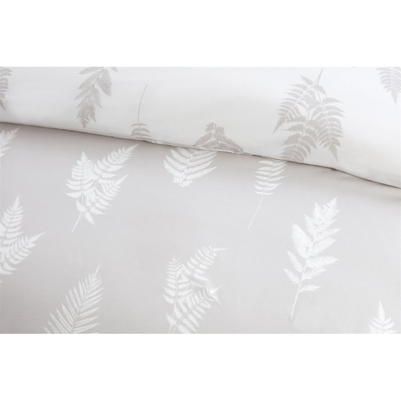 Fern Multi Complete Set Microfiber Floral Duvet Cover Set with Pillowcases, King Duvet Cover + 3 Additional Pieces