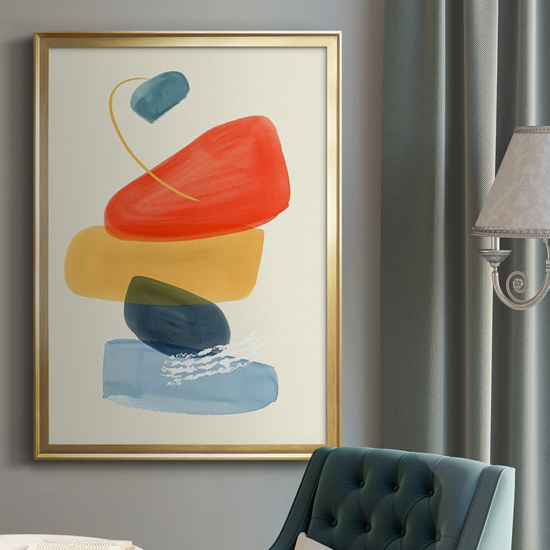 «Bright Color Bundle II», reproduction encadrée de qualité supérieure - prête à être accrochée, Or