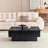 38.59"  Slide Top Coffee Table with Hidden Storage, Mid-Century Fluted Rectangle Center Table ,Black-1055630616