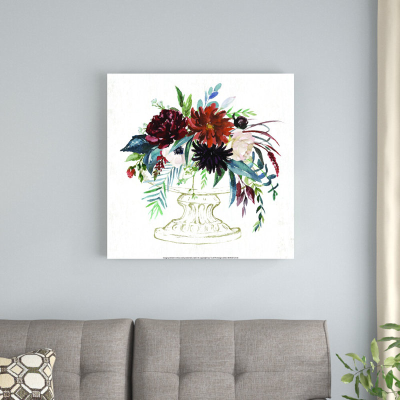 Grand Grand Fleurs automnales dans un vase, reproduction sur toile, H 30 po x l 30 po