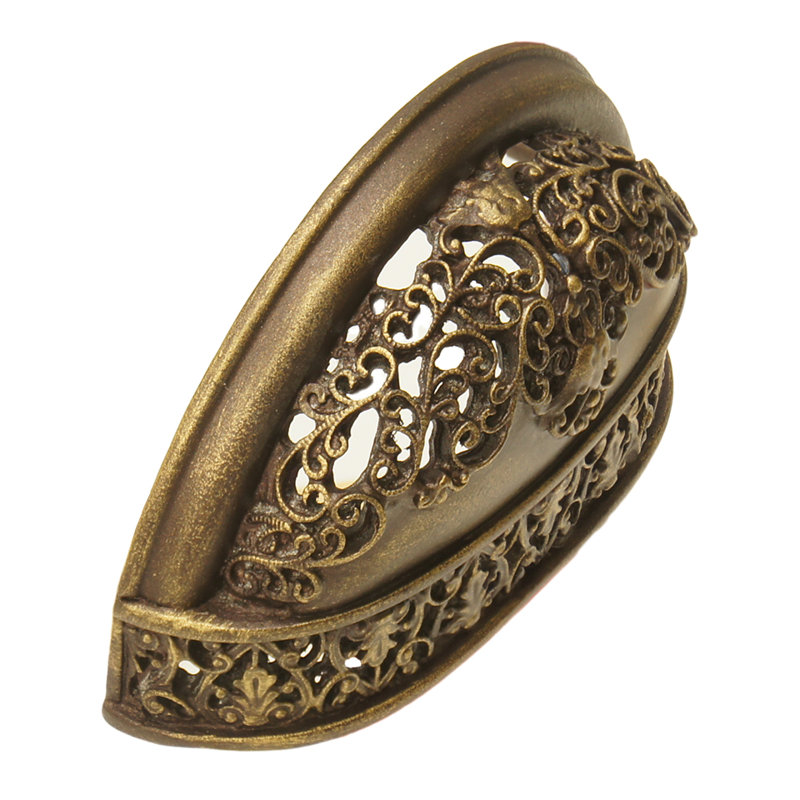 Juliane Grace 3 inches c.c. cup pull in Satin, Antique Brass