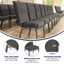Chaise d'église empilable polyvalente avec siège et dossier rembourrés Advantage-57337452