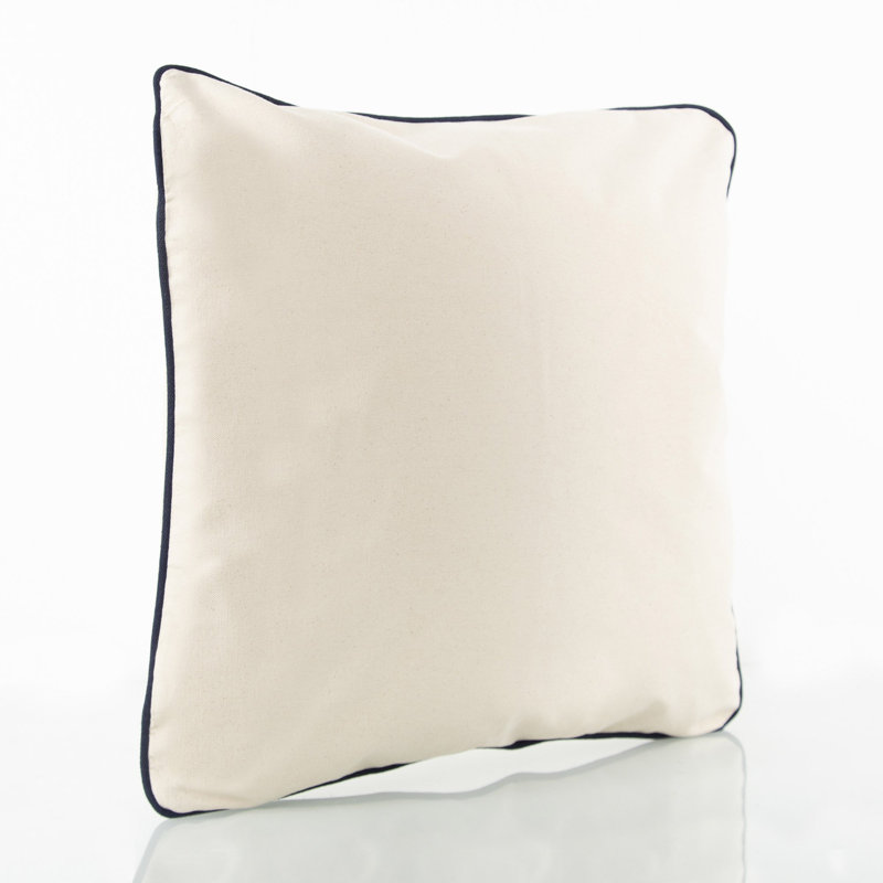 Taie d'oreiller 16 x 16, Natural/Navy