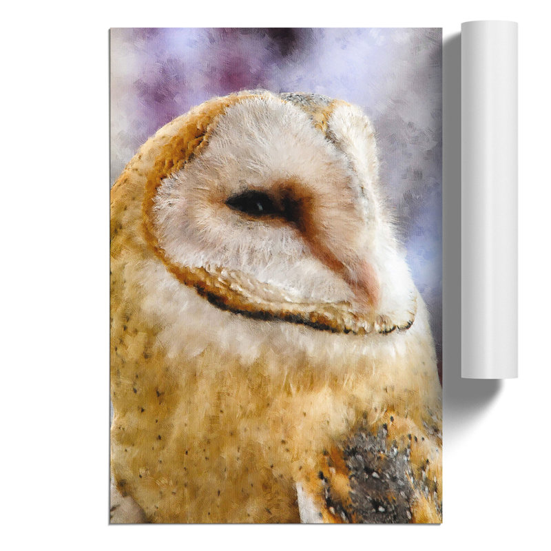 Barn Owl Painting - Frameless Print, 59cm H x 42cm W x 0.1cm D