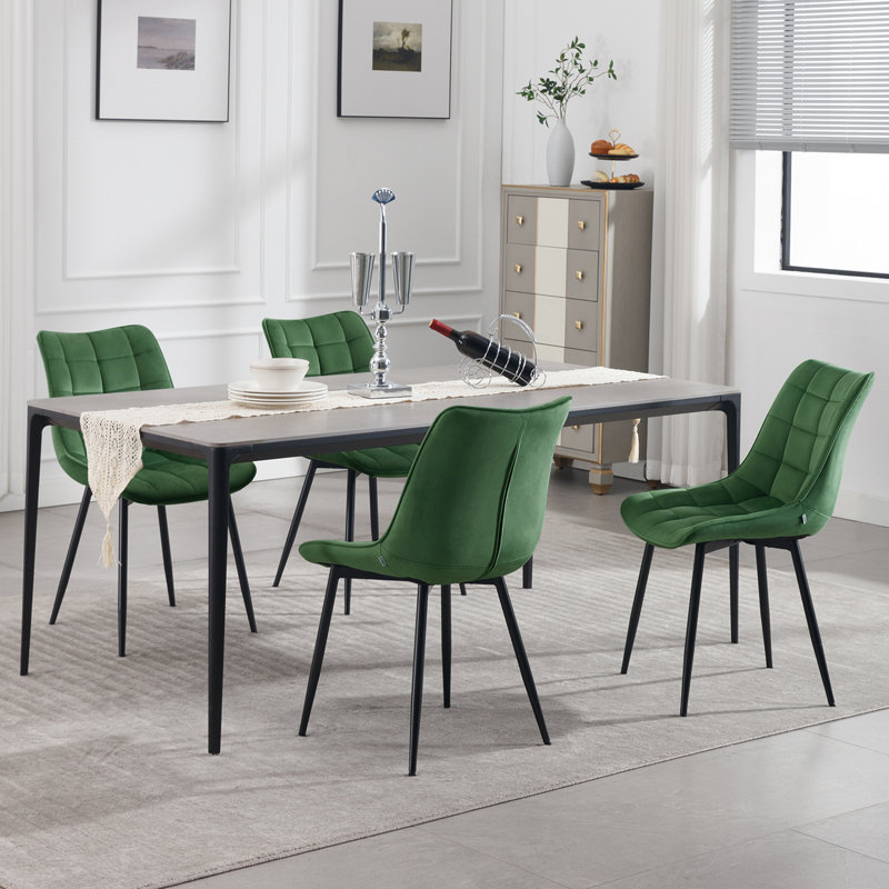 Chattooga Upholstered Dining Chair, Dark Green