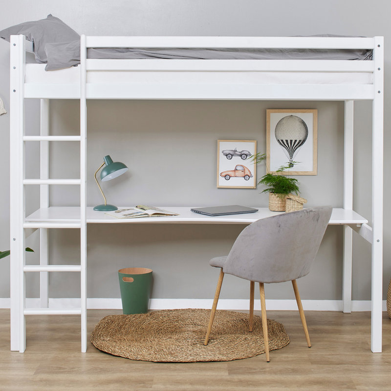 Eco Dream European Single (90 X 200 Cm) High Sleepers with Built-in Ladder Included with Desk Included