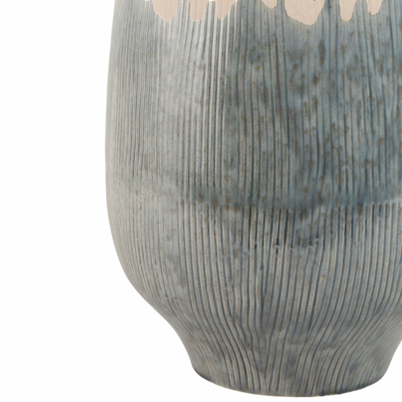 Vase décoratif en céramique fabriqué à la main en faïence