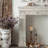 Beige Solid Wood Freestanding Fireplace