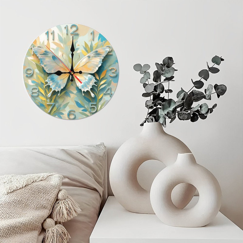 Horloge murale papillon