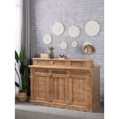 62.99" Brown Standard Solid Reception Desk