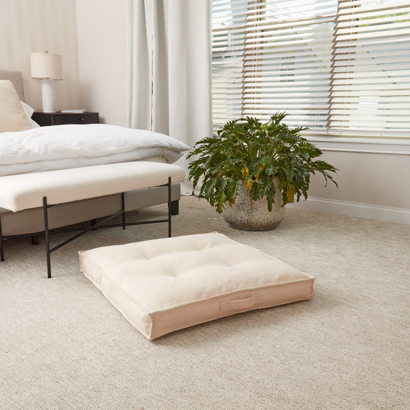 Greendale 24" Square Tufted Polyester Floor Pillow