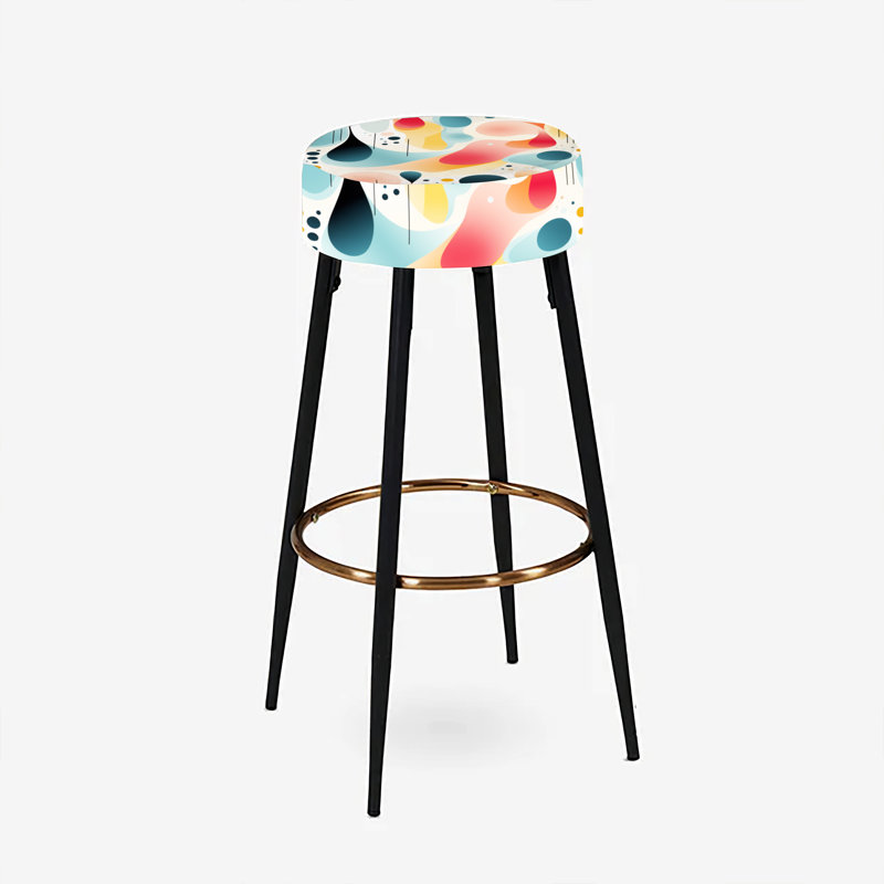 Minimalist Abstraction - Ensemble de 2 tabourets de bar géométriques
