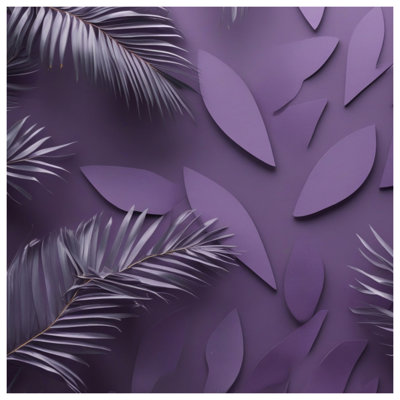 Couvertures de feuilles de palmier mauves