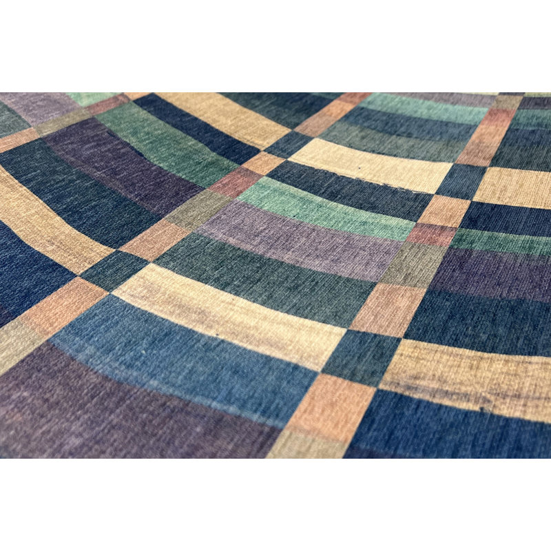 Calman Washable Geometric Indoor Rug, Square 6'