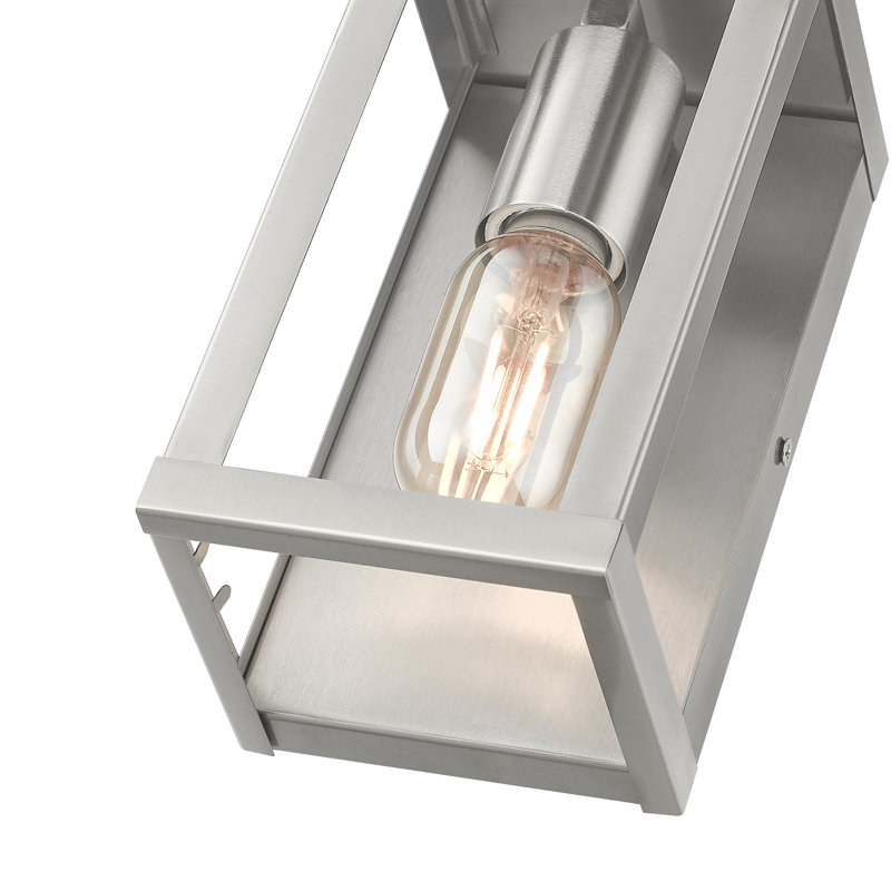 Eyoas Wall Light, 8" H x 4.5" W x 3.95" D, Brushed Nickel