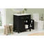 Armoire de salle de bain 30 po avec lavabo en céramique, style noir moderne, 2 portes et tablette pour une conception améliorée du meuble-lavabo, installation efficace-729451053