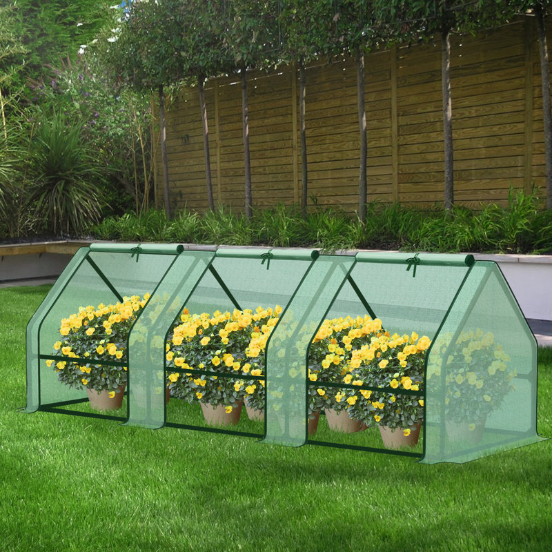 6'x3'x3' Mini Greenhouse, Green