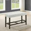 Banc de comptoir rembourré en bois Wyncote, gris pierre