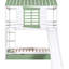 Lit simple superposé simple avec glissière et lit gigogne convertible, blanc +, lit sécuritaire pour chambre à coucher, glissade en pin, coulissant pour les nuits, structure