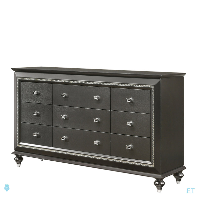 Commode Kaitlyn Finish, Gris argenté