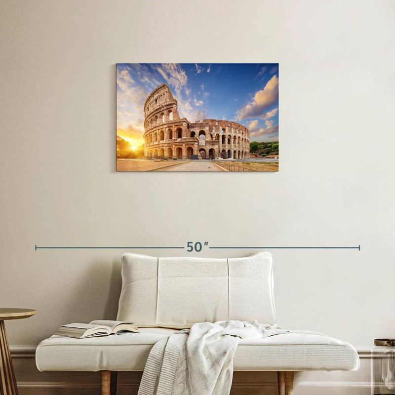 Ravi le Colosseo romain, H 20 po x l 30 po
