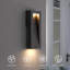 Lampe murale d'extérieur à DEL 15 po en aluminium noir à intensité variable-766343023