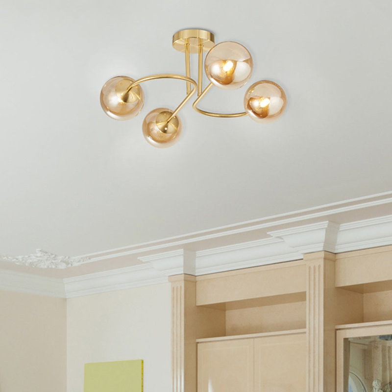 Glass Semi Flush Mount