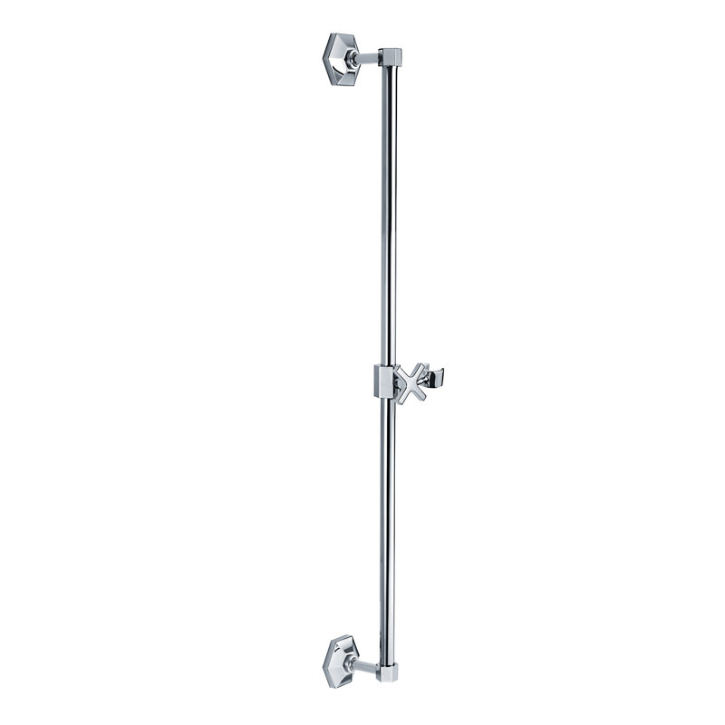 Mackintosh Black Hand Shower & Sliding Rail, Polished Chrome