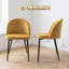 Chaise d'appoint en velours jaune