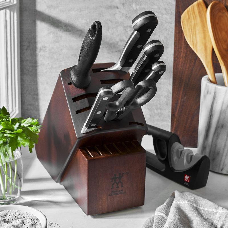 ZWILLING Pro 7-Piece Knife Block Set with Bonus Sharpener