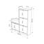 Armoire à chaussures moderne, 41,3 po x 46,7 po x 10,2 po | 100% panneau de particules enduit de mélamine, épaisseur: 0,7 pouce | Design scandinave, solution de rangement élégante pour le vestibule et le couloir, finition durable et élégante-1339079673