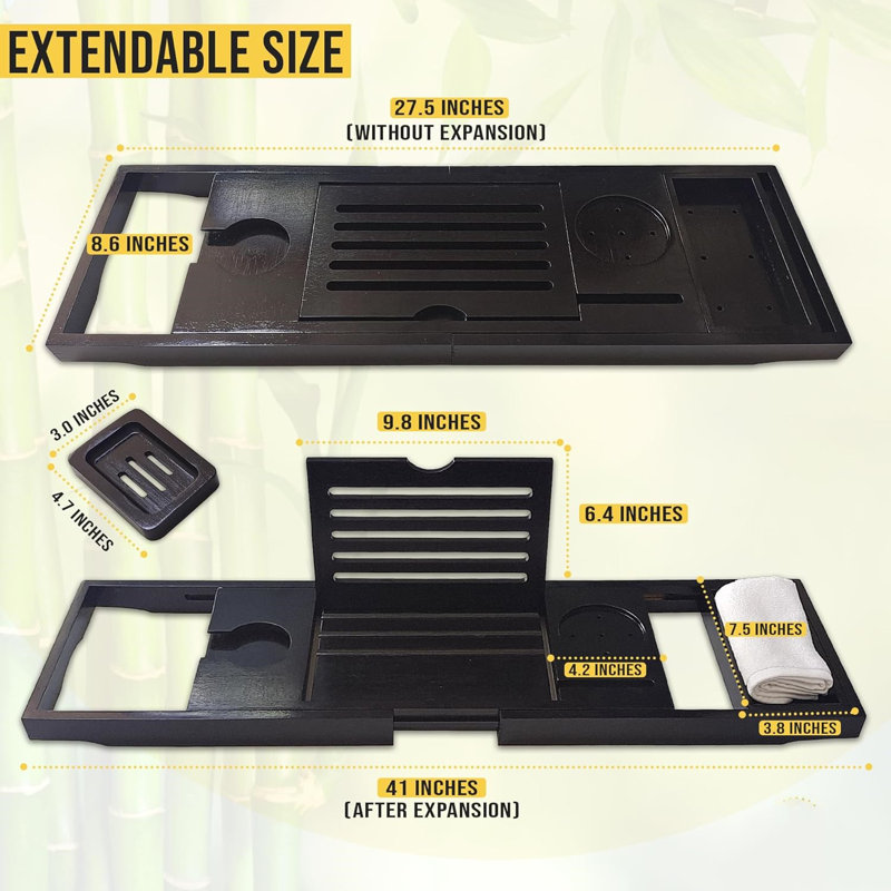 Plateau en bambou pour baignoire