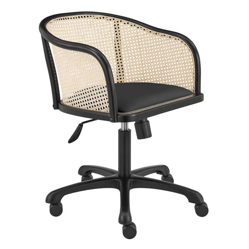 Velvet Task Chair, Black