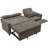 Contemporary Style 2-in-1 Sofa 82" Three-seater Sofa with a Sofa Bed and a Reversible Recliner Sofa for Living Room-1544252259