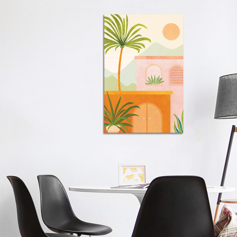 Tropical Mountain Village by Modern Tropical - Wrapped Canvas Gallery-Wrapped Canvas Giclée