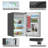 4.3 Cu.Ft Mini Fridge with Freezer, Compact Single Door Refrigerator with 7-Level Thermostat, Ultra-Quiet Small Fridge with Removable Shelves for Dorm, Office, Bedroom, Apartment, Black-125911542