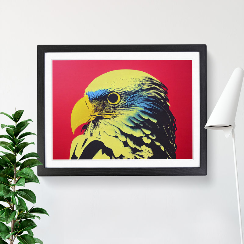 XH1022-9711X Vivid Eagle Bird - Single Picture Frame Print, Black Framed, 46cm H x 64cm W x 2cm D