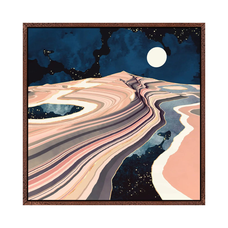Desert Reflection - Print on Canvas, Classic Brown Wood Framed, 45.72 cm H x 45.72 cm W
